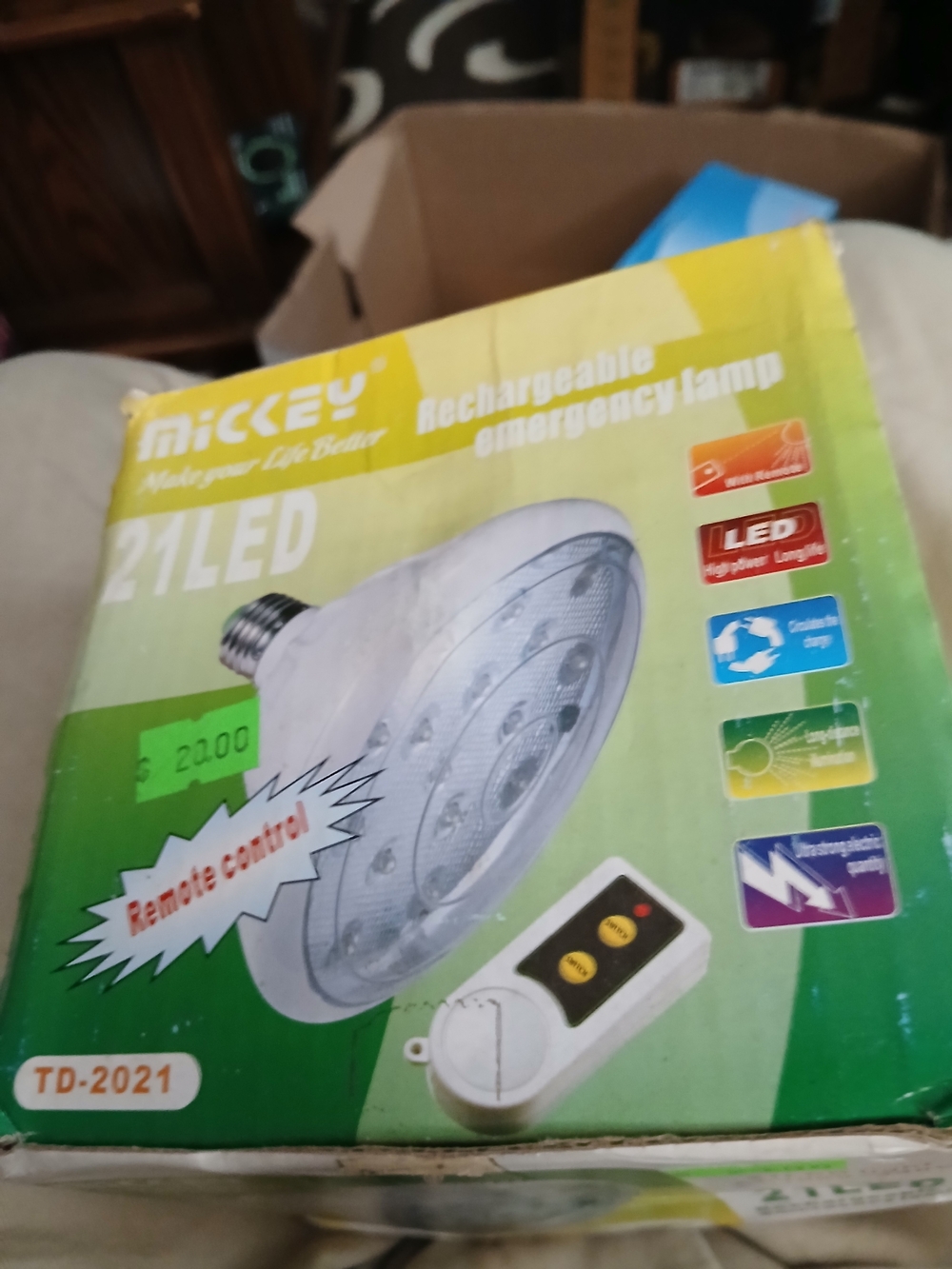 Rechargeable Emergency Lamp 21LED - White